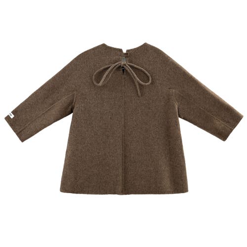 Sweet Cactus Classic Wool Coat In Brown