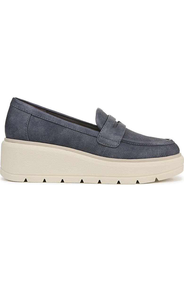 Dr. Scholl's Nice Day Max Wedge Platform Penny Loafer, Alternate, color, Blue