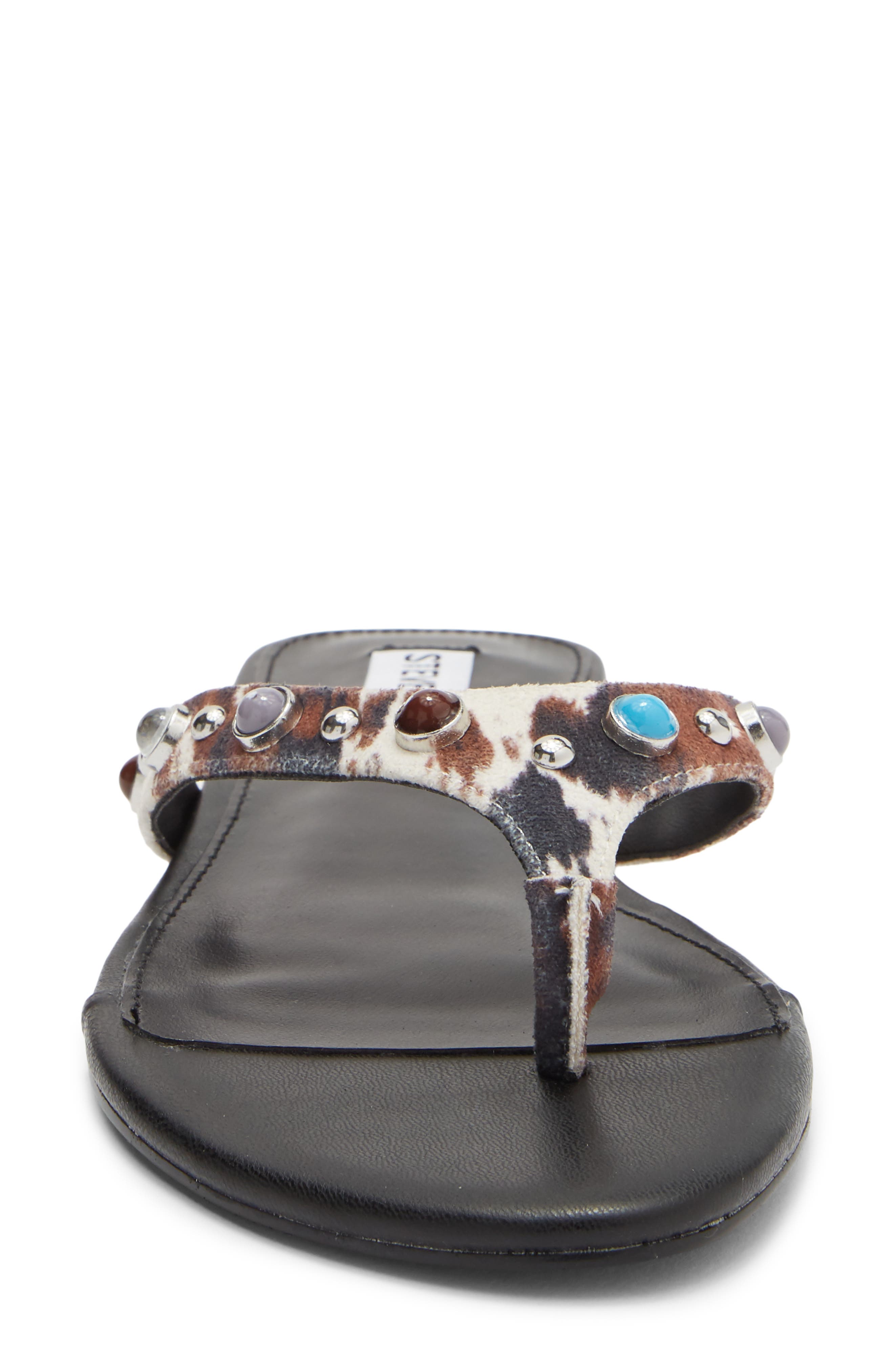 Steve Madden Daizy Flip Flop, Alternate, color, Black/ Silver