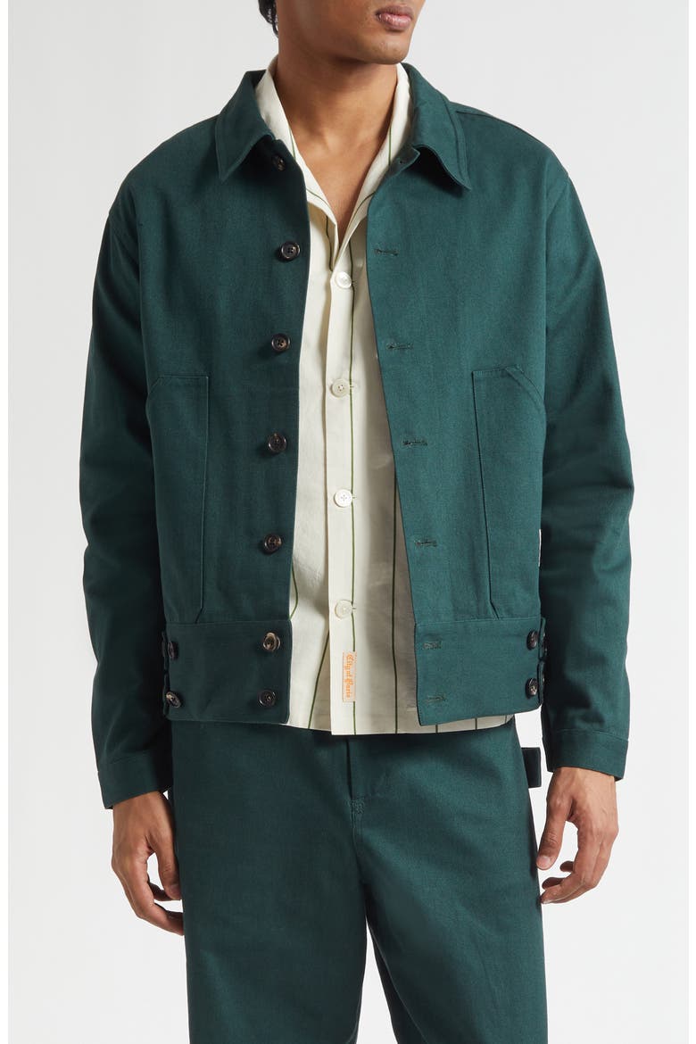 Knolly Brook Cotton Jacket, Main, color, DARK GREEN