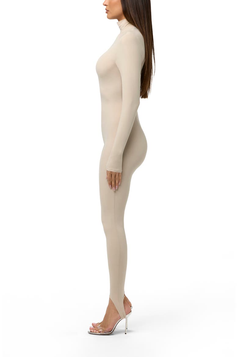 Long Sleeve Stirrup Jumpsuit, Alternate, color, TAUPE