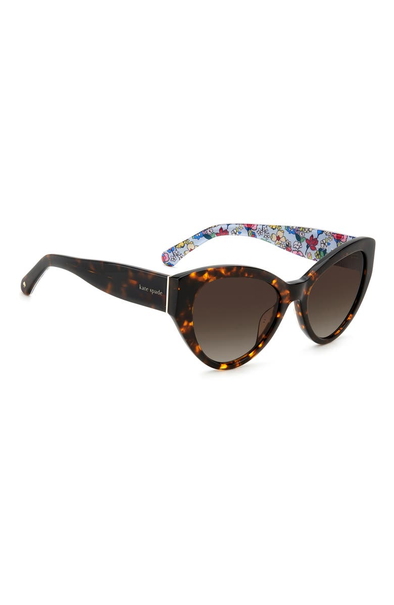 Kate Spade New York paisleigh 55mm gradient cat eye sunglasses, Alternate, color, Havana/ Brown