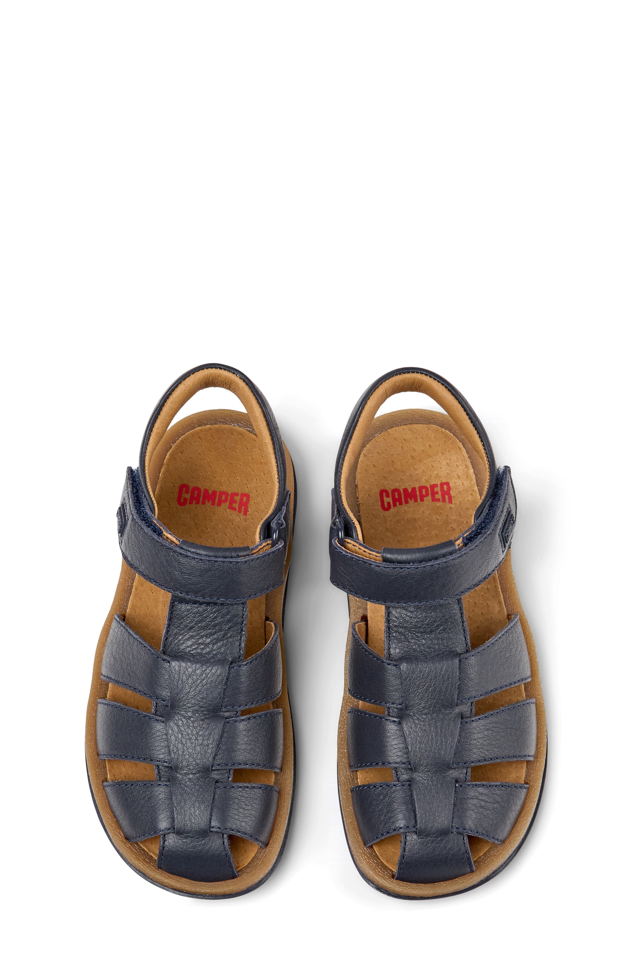 Camper Kids' Bicho Fisherman Sandal, Alternate, color, Navy