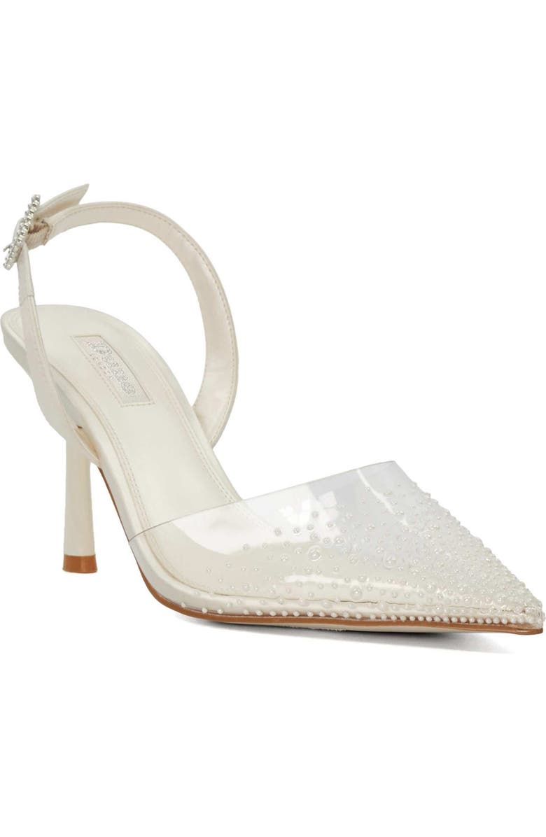 Dune London Divinely Pointed Toe Pump, Main, color, Ivory-Synthetic