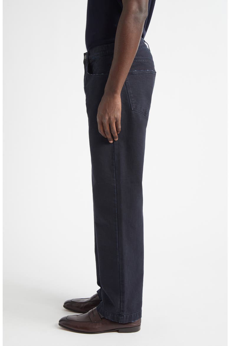 Oceano Straight Leg Canvas Trousers, Alternate, color, DARK BLUE