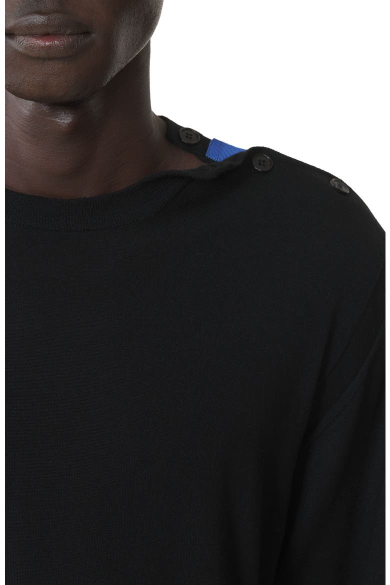Classic Merino Wool Sweater, Alternate, color, Ebony