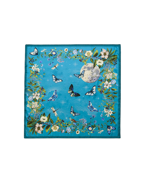 Midnight Garden Medium Square Scarf