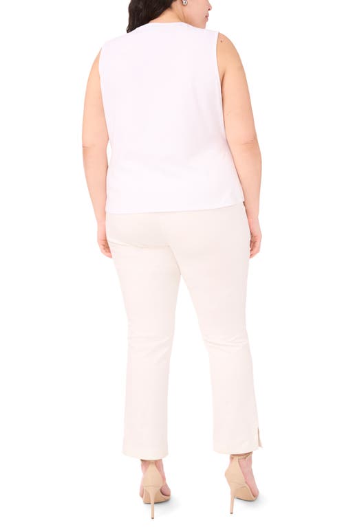 Halogenr Halogen(r) Twist Front Sleeveless Cotton Knit Top