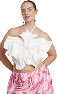 ELOQUII Halter Scarf Top