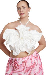 ELOQUII Halter Scarf Top