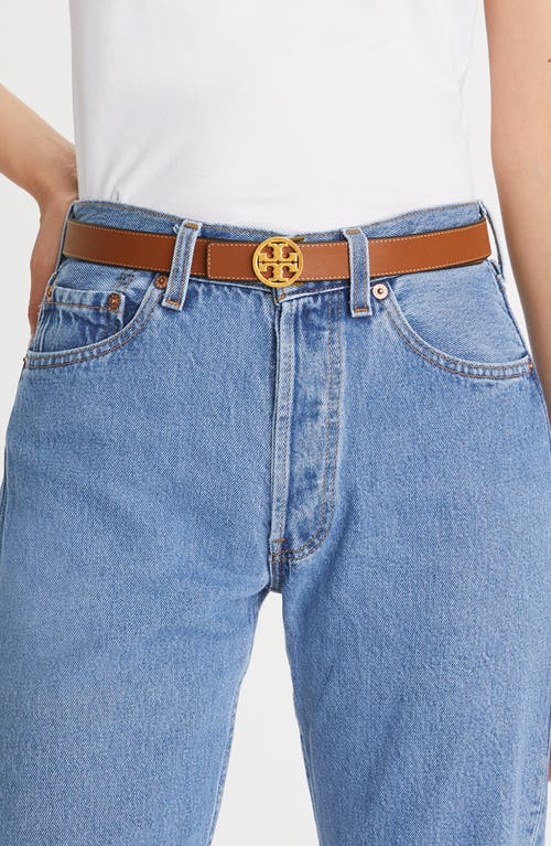 Tory Burch Miller 1-inch Reversible Logo Belt In Multi