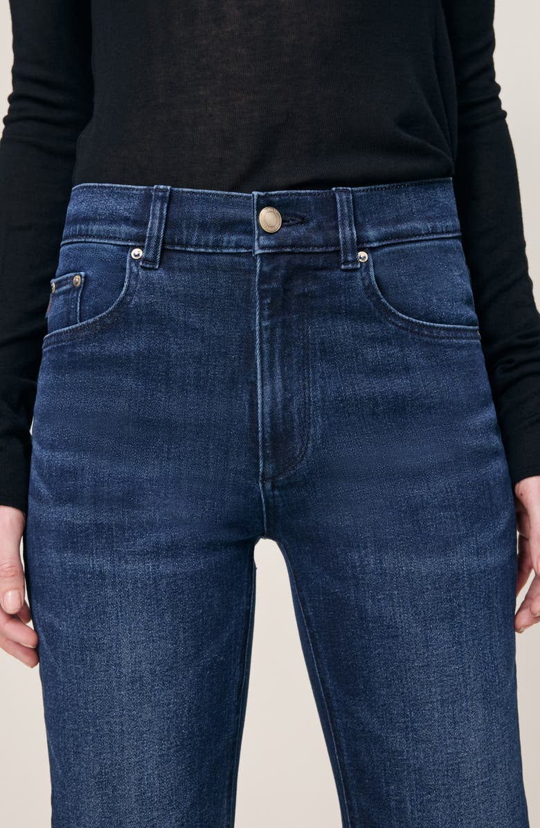 DL1961 Patti High Waist Straight Leg Jeans, Alternate, color, Blue Cave