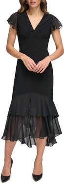 Tommy Hilfiger Mixed Media High-Low Dress