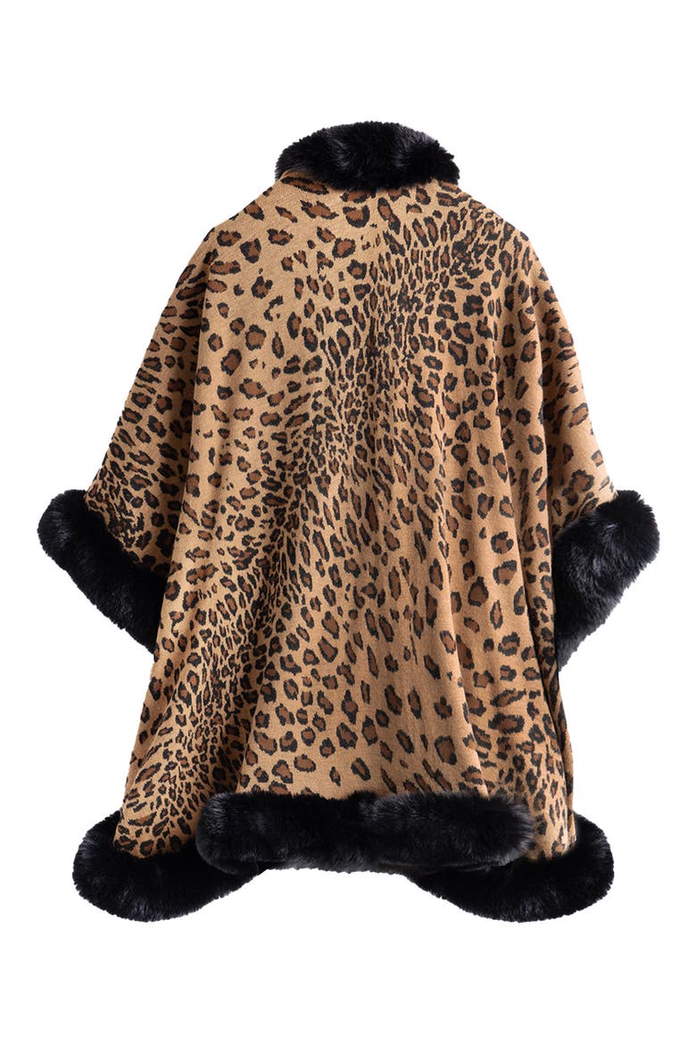 Faux Fur Cheetah Topper, Alternate, color, BLACK