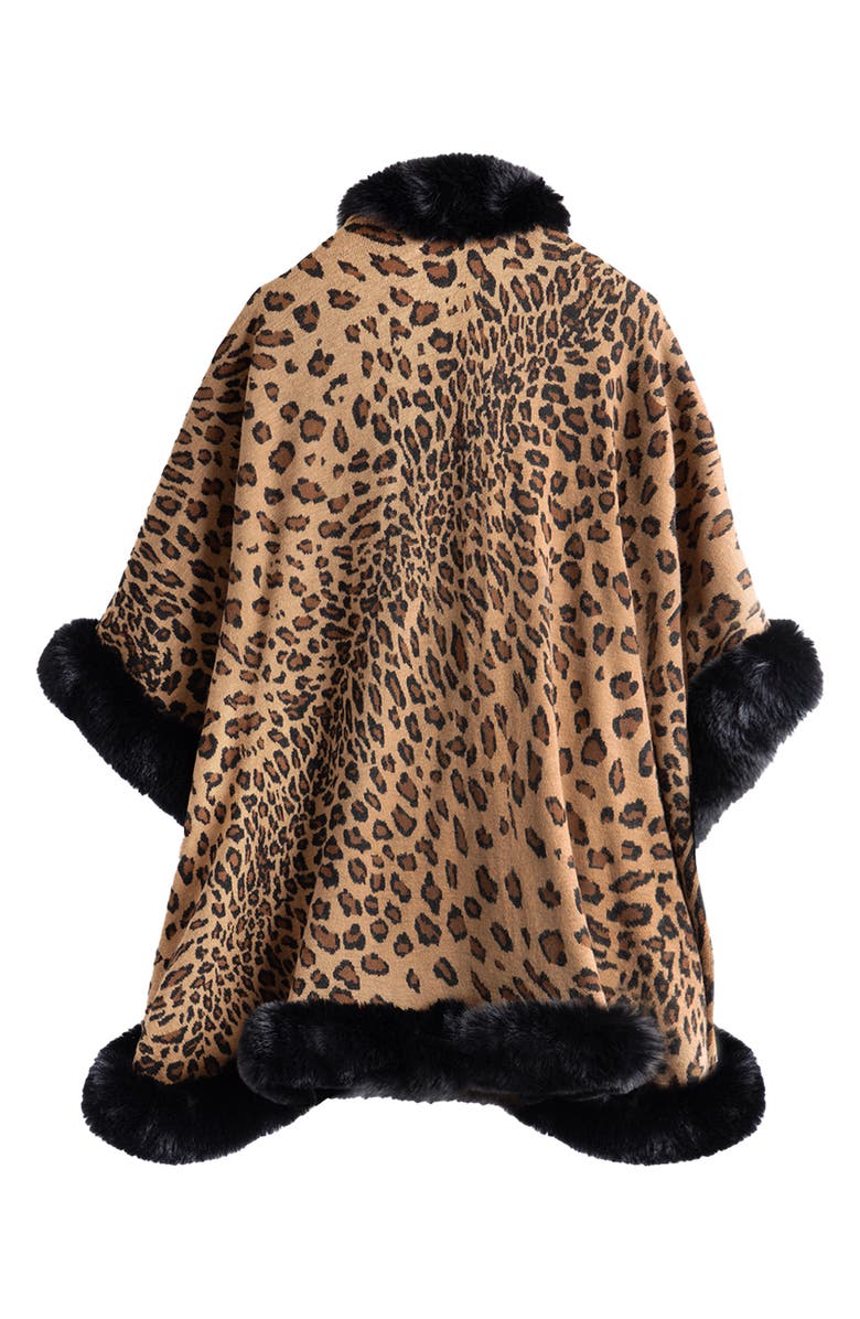 SAACHI Faux Fur Cheetah Topper, Alternate, color, Black