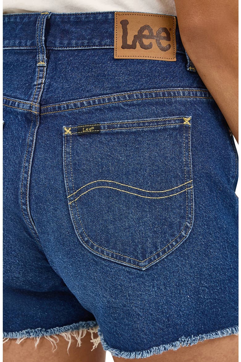 3-Inch Cutoff High Waist Denim Shorts, Alternate, color, INTO THE VOID