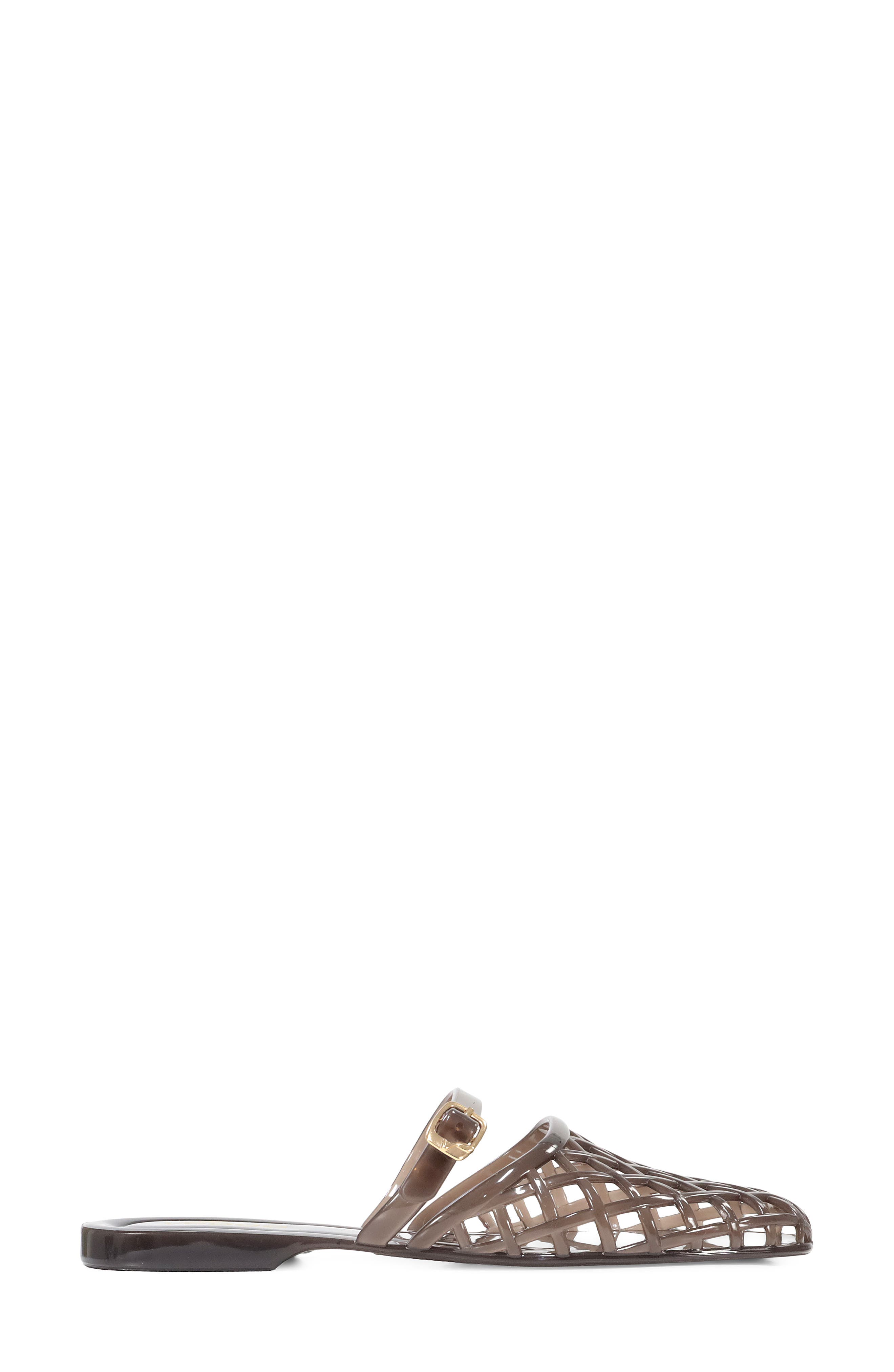 Ofelia Mule, Alternate, color, DARK BROWN PVC TRANSLUCENT