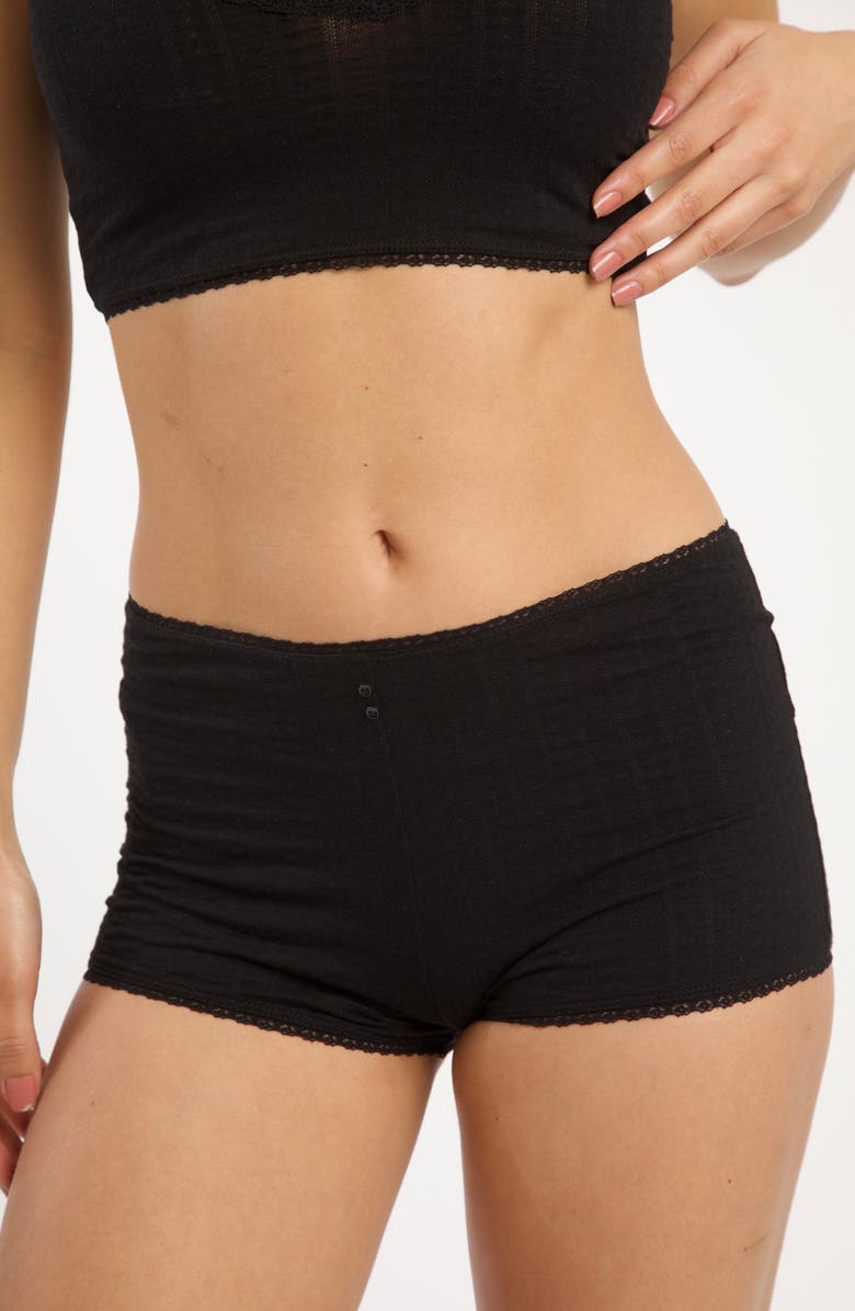 Andine Delphine Tuscany Lace Trim Pajamas Shorts, Main, color, 