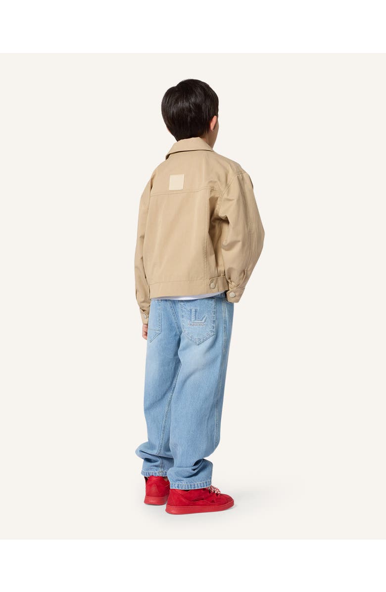 Lanvin Kids Twisted Stitch Denim Pants, Alternate, color, Blue