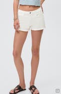 MANGO TEEN Fray Hem Low Rise Shorts