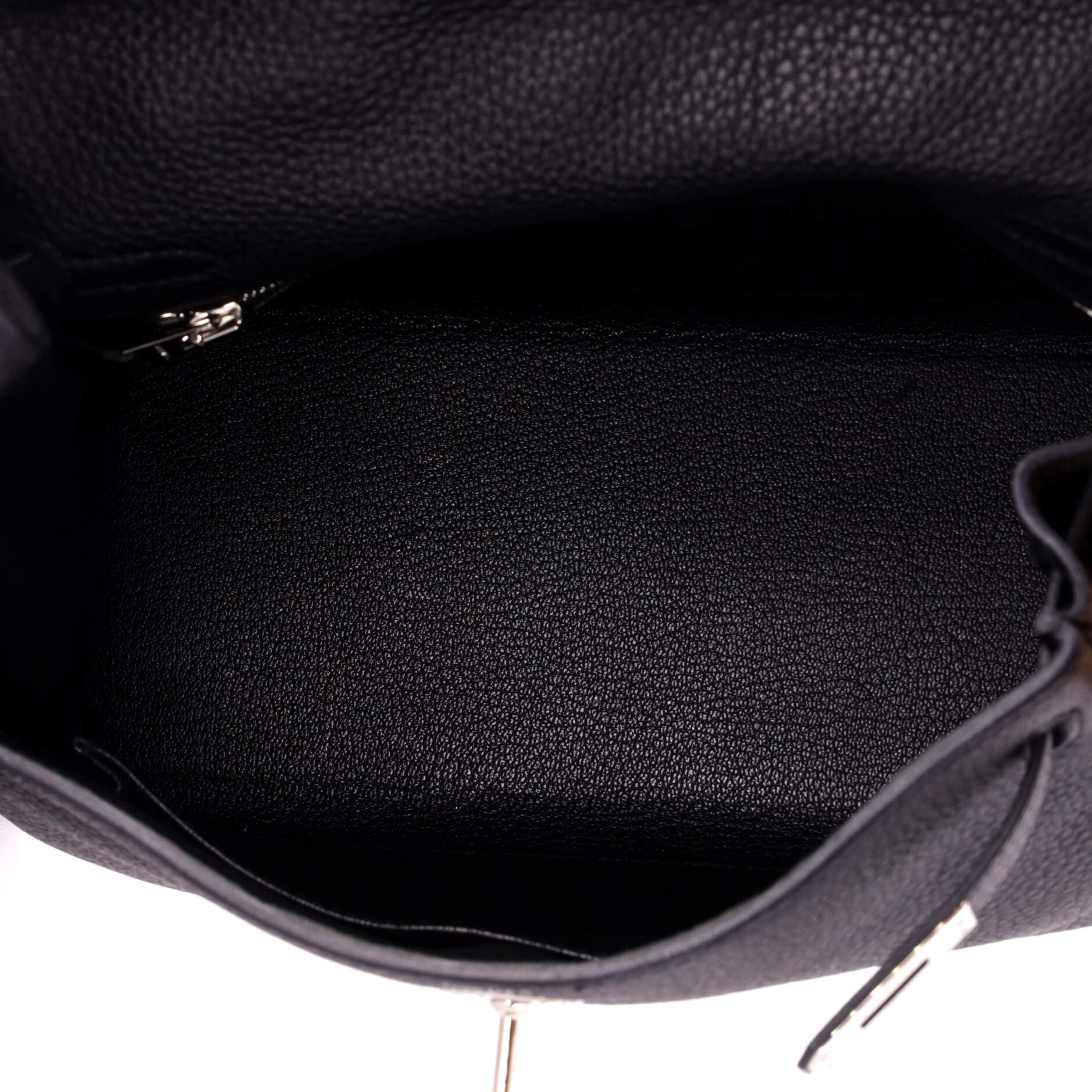 81034712 Kelly Handbag Black Togo with Palladium Hardware 25, Alternate, color, 