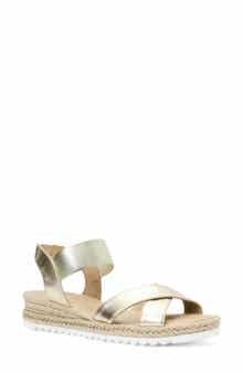 Almeria Weatherproof Slingback Espadrille Platform Wedge Sandal