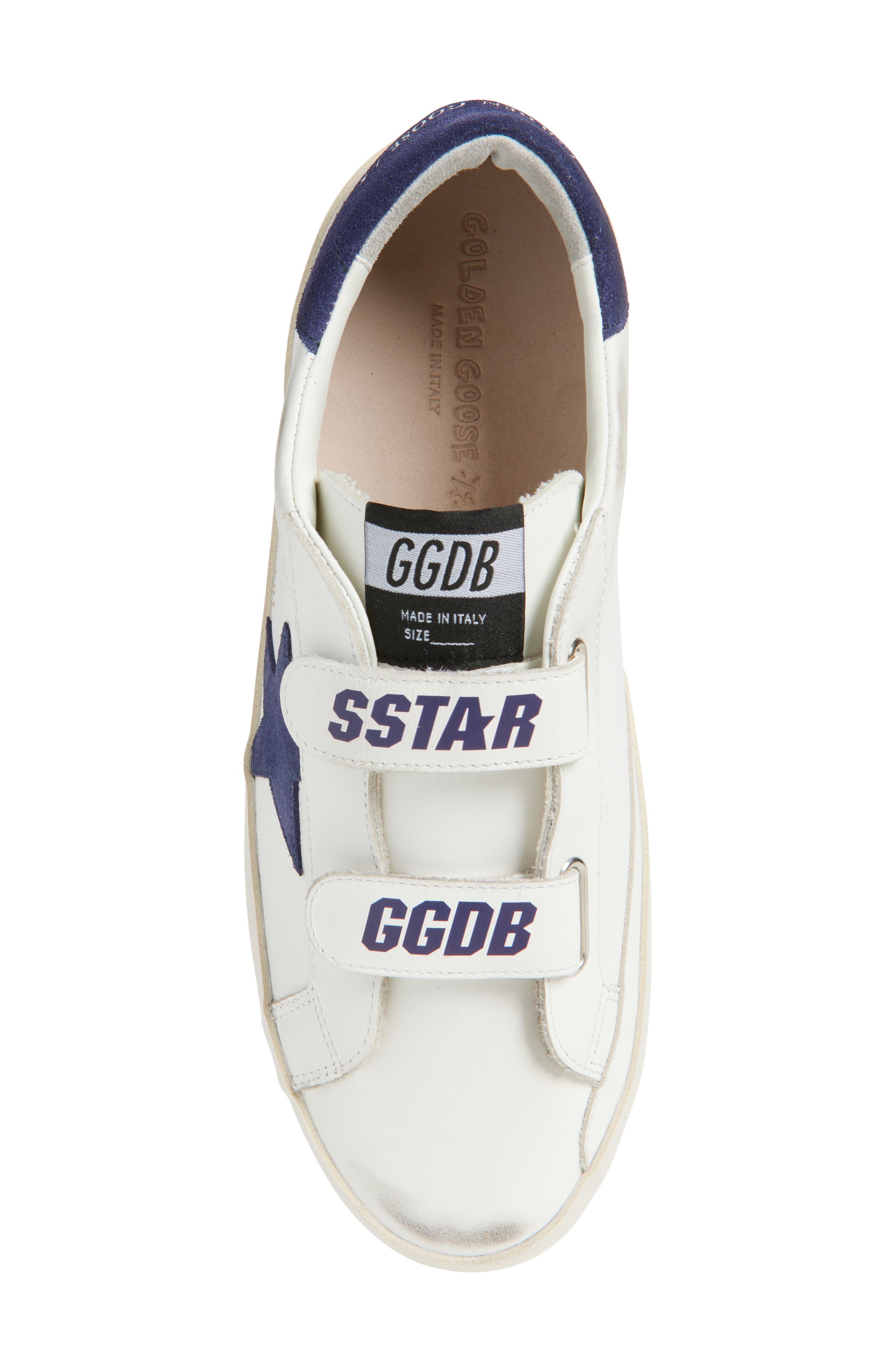 Golden Goose Kids' Old School Sneaker, Alternate, color, White/ Blue Depths