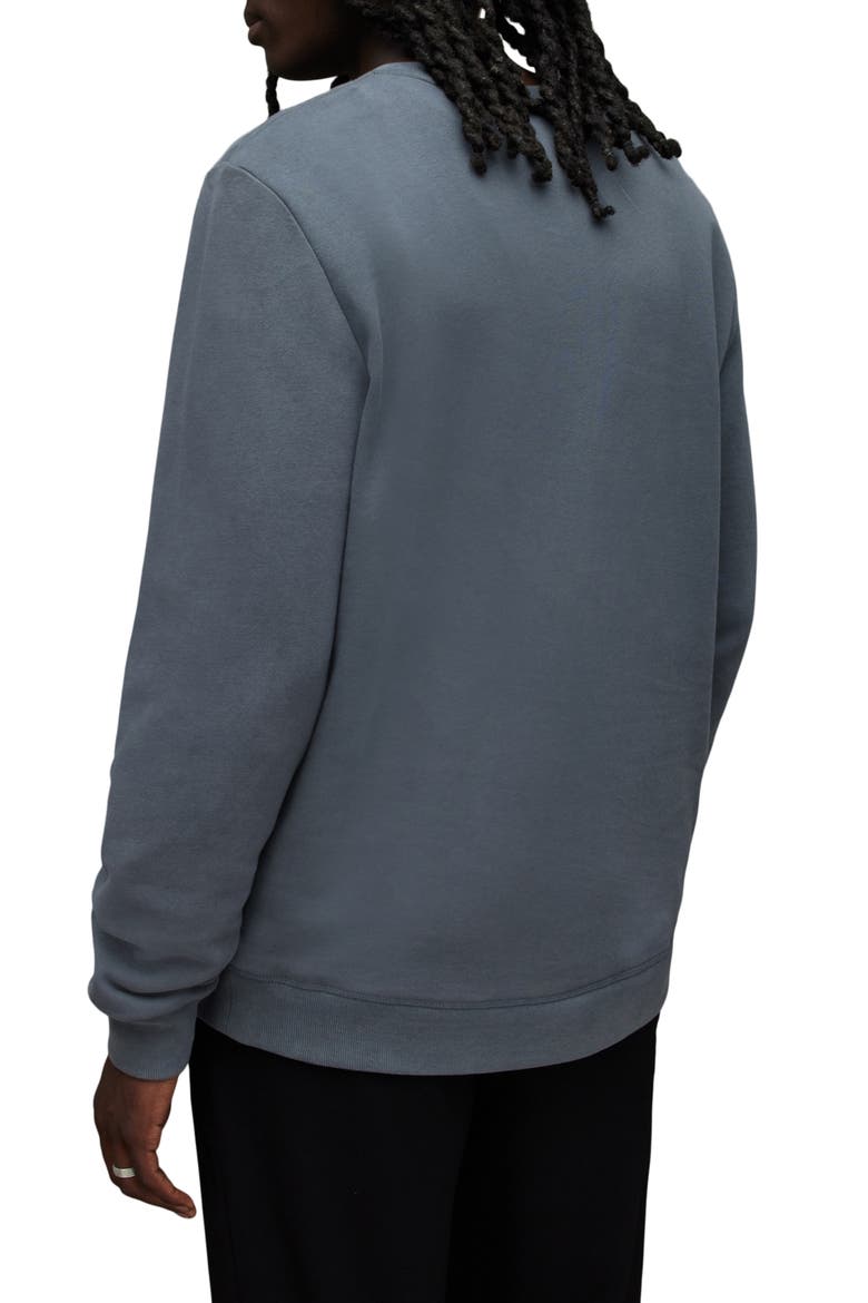 Raven Slim Fit Crewneck Sweatshirt, Alternate, color, BEETLE BLUE
