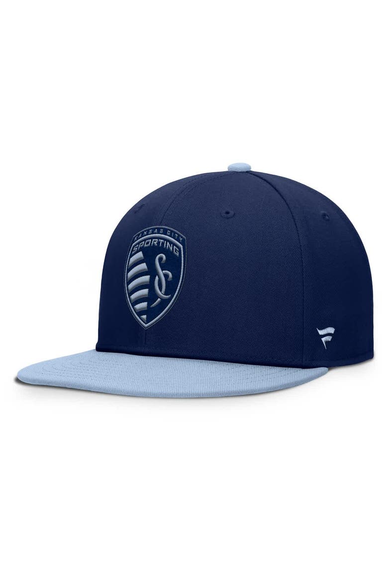 Men's Fanatics Navy Sporting Kansas City Sitter Snapback Hat, Alternate, color, Navy