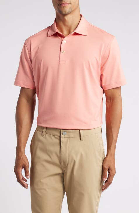 Mens coral polo shirt best sale