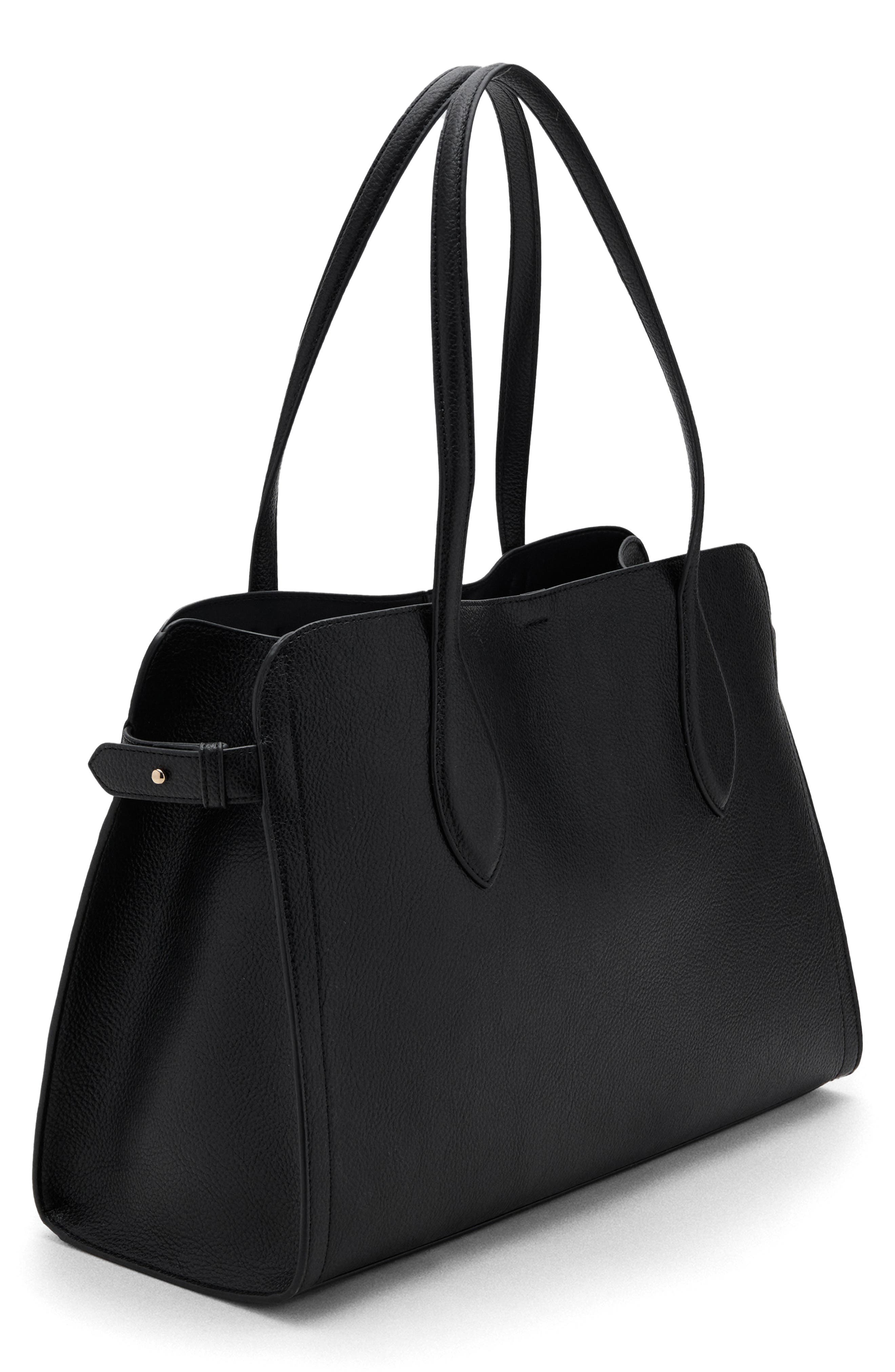 MANGO Medium Pebbled Faux Leather Handbag, Alternate, color, 