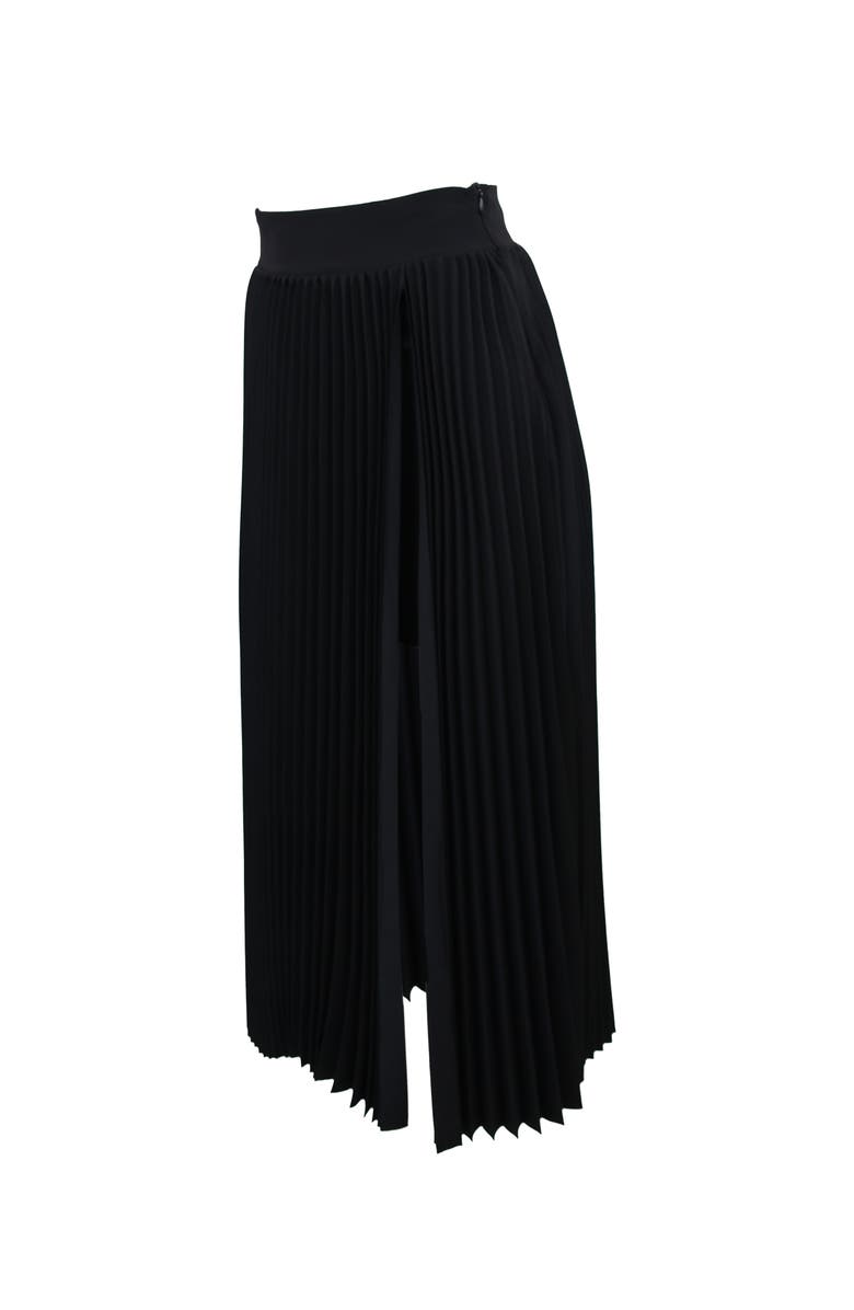 THEO The Label Atlas Pleated High Slit Skirt, Alternate, color, Black