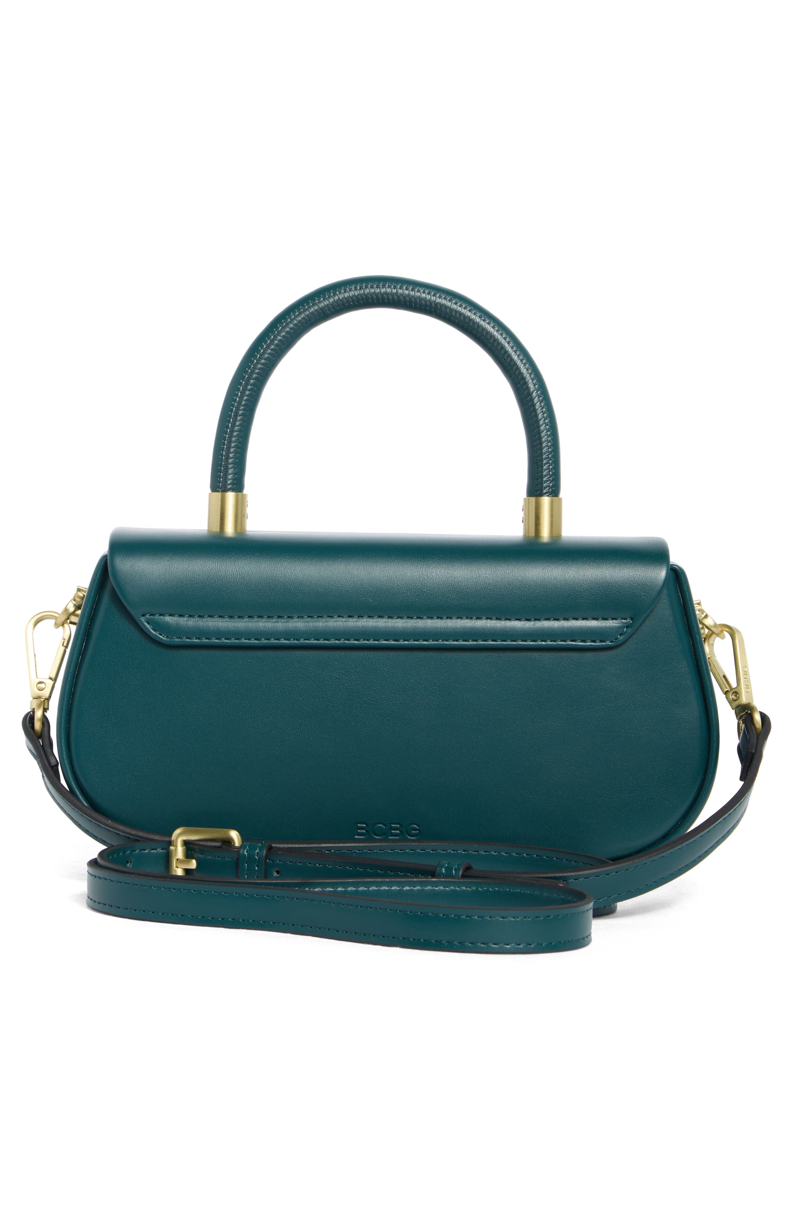 BCBG Asymmetric Flap Top Handle Bag, Alternate, color, Jade Green
