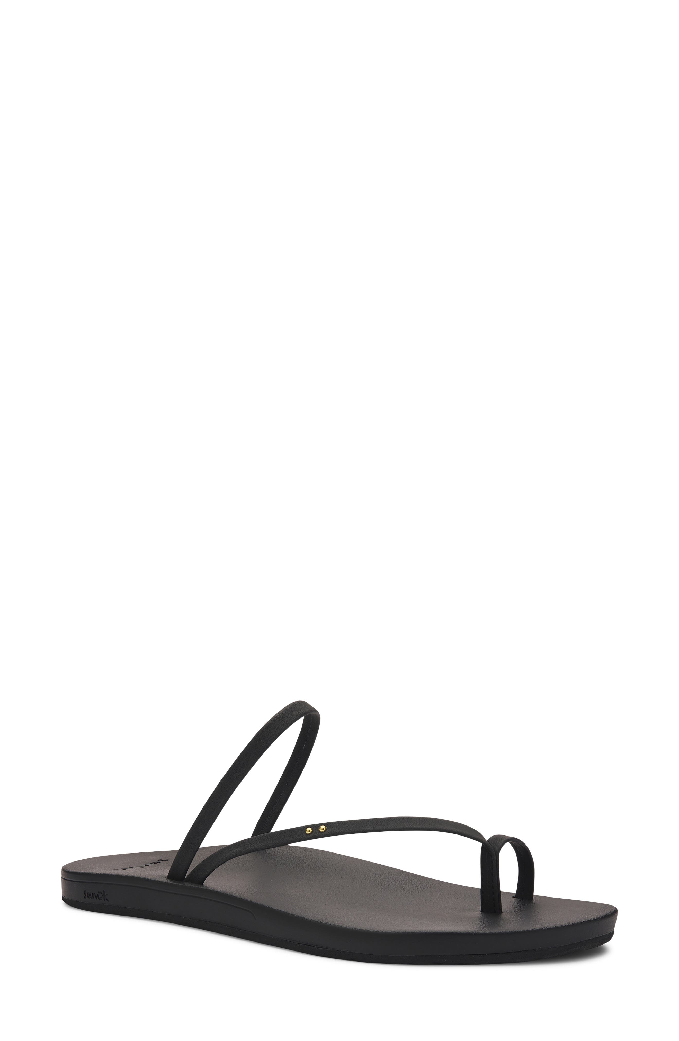 Polly Ring Flip Flop, Main, color, BLACK
