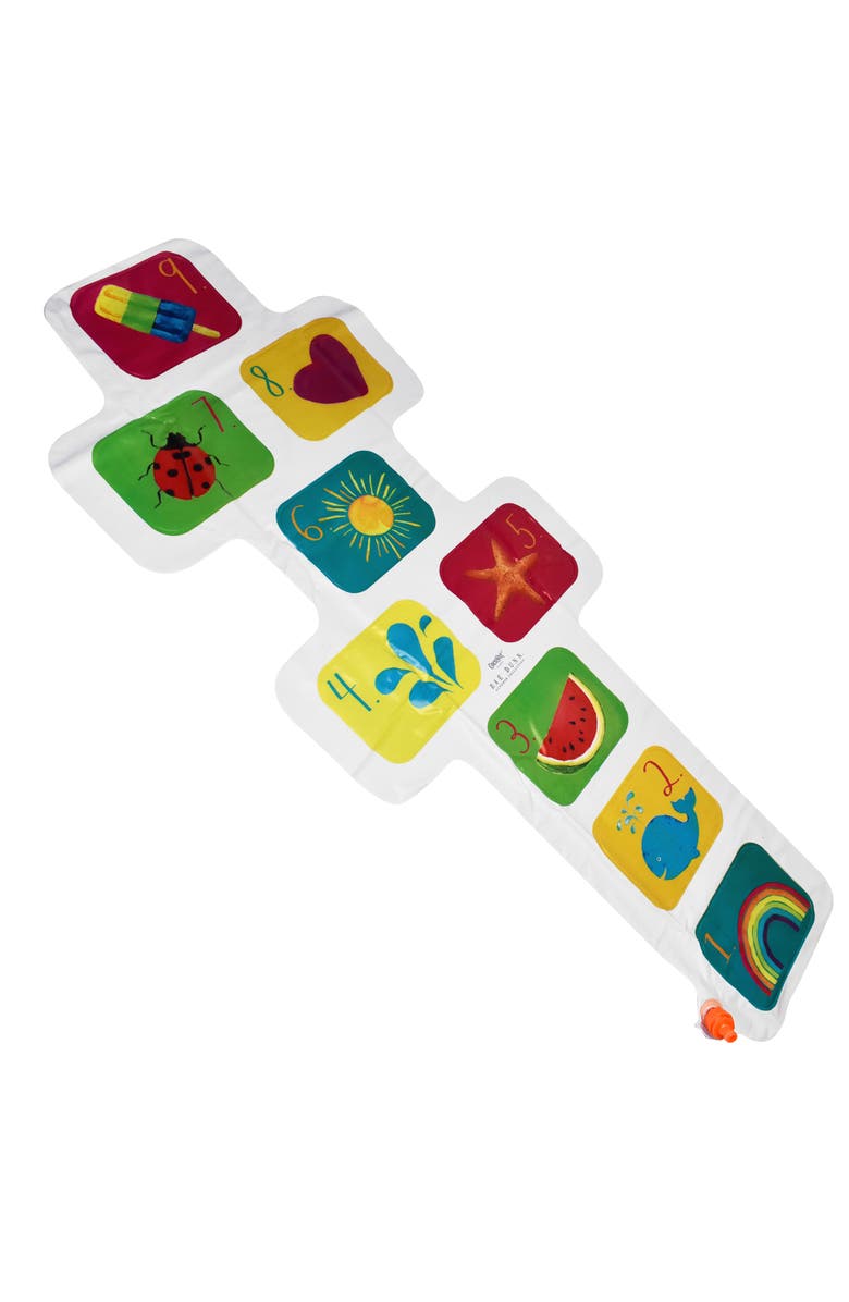 Rae Dunn Hopscotch Game Water Sprinkler 58X22 Inch, Coconut Float, Age 5+, Main, color, Multicolored