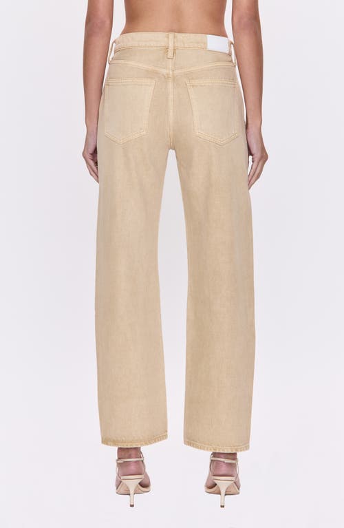 Pistola Lexi Mid Rise Bowed Straight Leg Jeans In Neutral