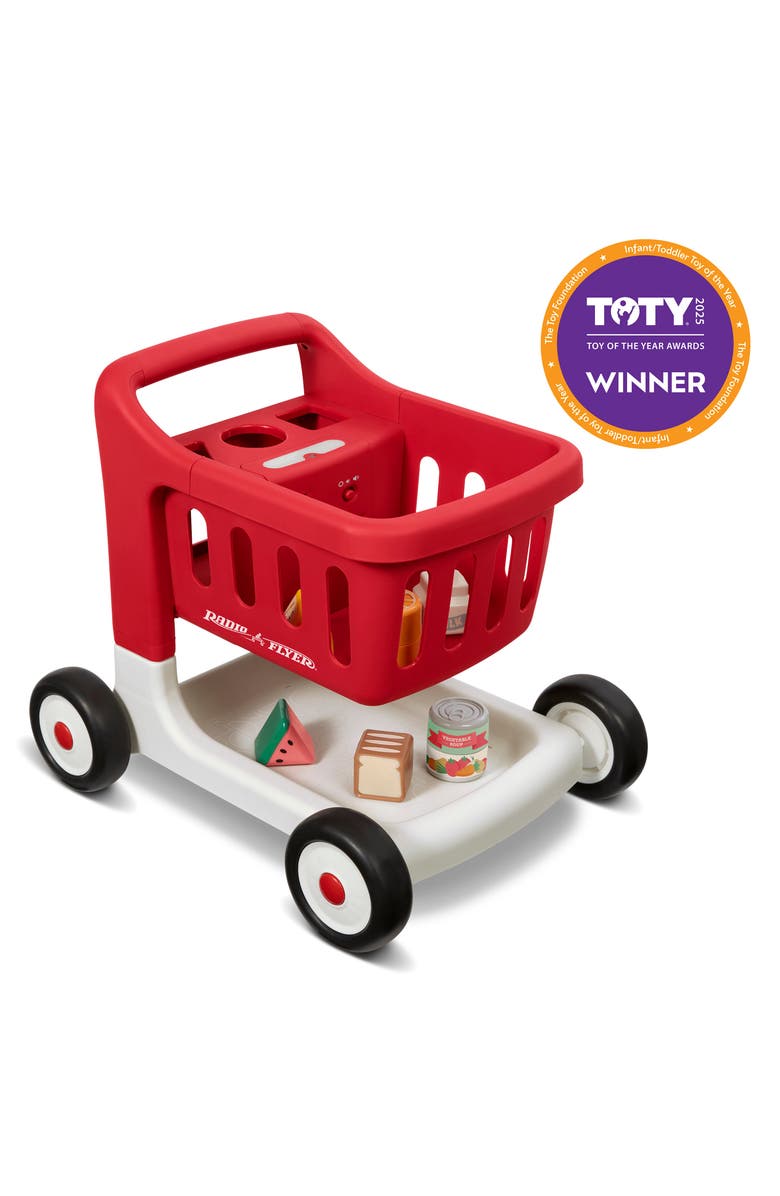 Radio Flyer Scan & Sort Grocery Cart Toy with Lights & Sounds, Main, color, Red