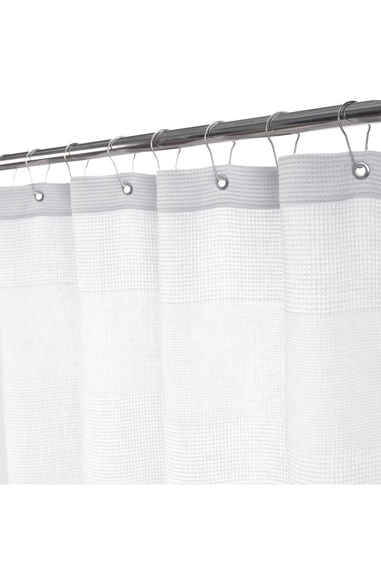 ENCHANTE HOME Ria Turkish Cotton Shower Curtain - White, Alternate, color,