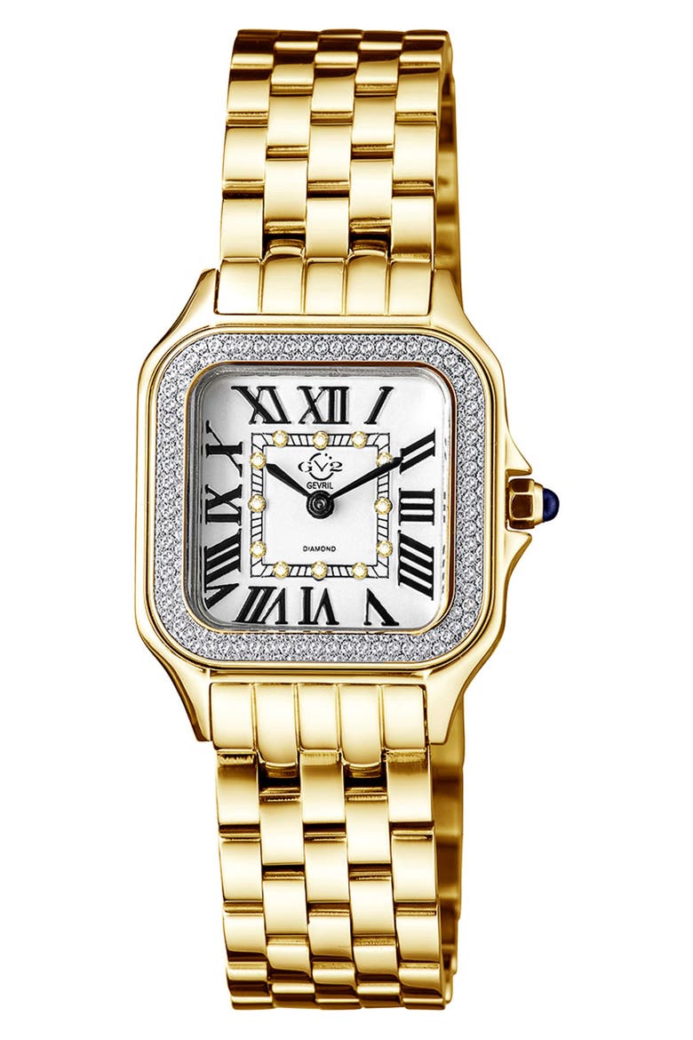 Women's Milan Diamond Dial Bracelet Watch, 27.5mm, Main, color, GOLD