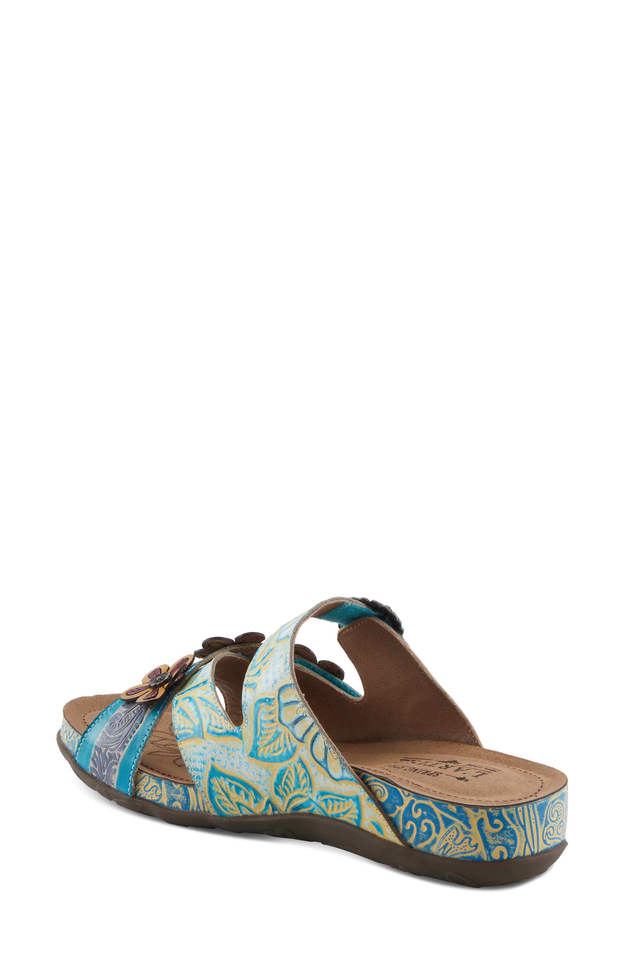 L'Artiste by Spring Step Caelana Sandal, Alternate, color, Turquoise Multi