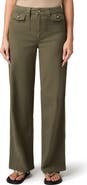 PAIGE Anessa Flap Pocket High Waist Wide Leg Jeans