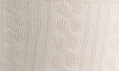 Hue Cotton Blend Cable Tights In White