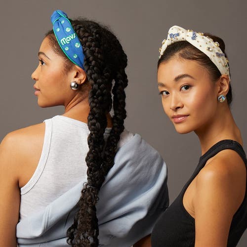 Lele Sadoughi Nba Dallas Mavericks Embroidered Headband In Blue