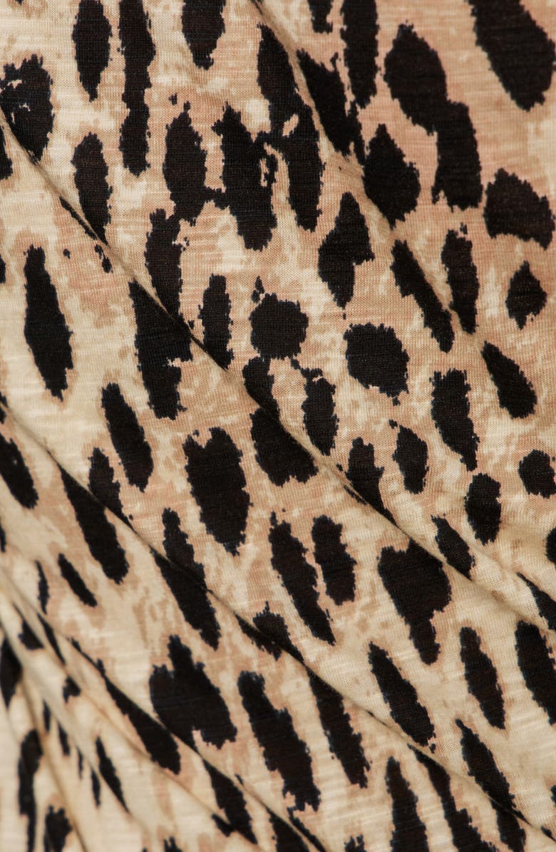 Sanctuary Print Split Neck Knit Top, Alternate, color, Gentle Leo