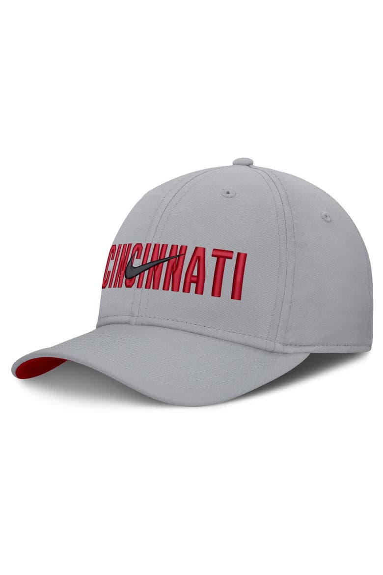 Men's Nike  Gray Cincinnati Reds Primetime Rise Dri-FIT Flex Hat, Main, color, Gray