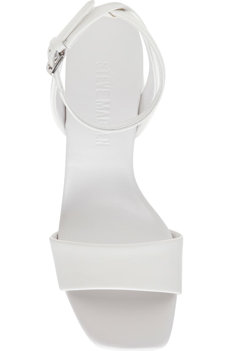 Steve Madden Messa Ankle Strap Sandal, Alternate, color, White Leather