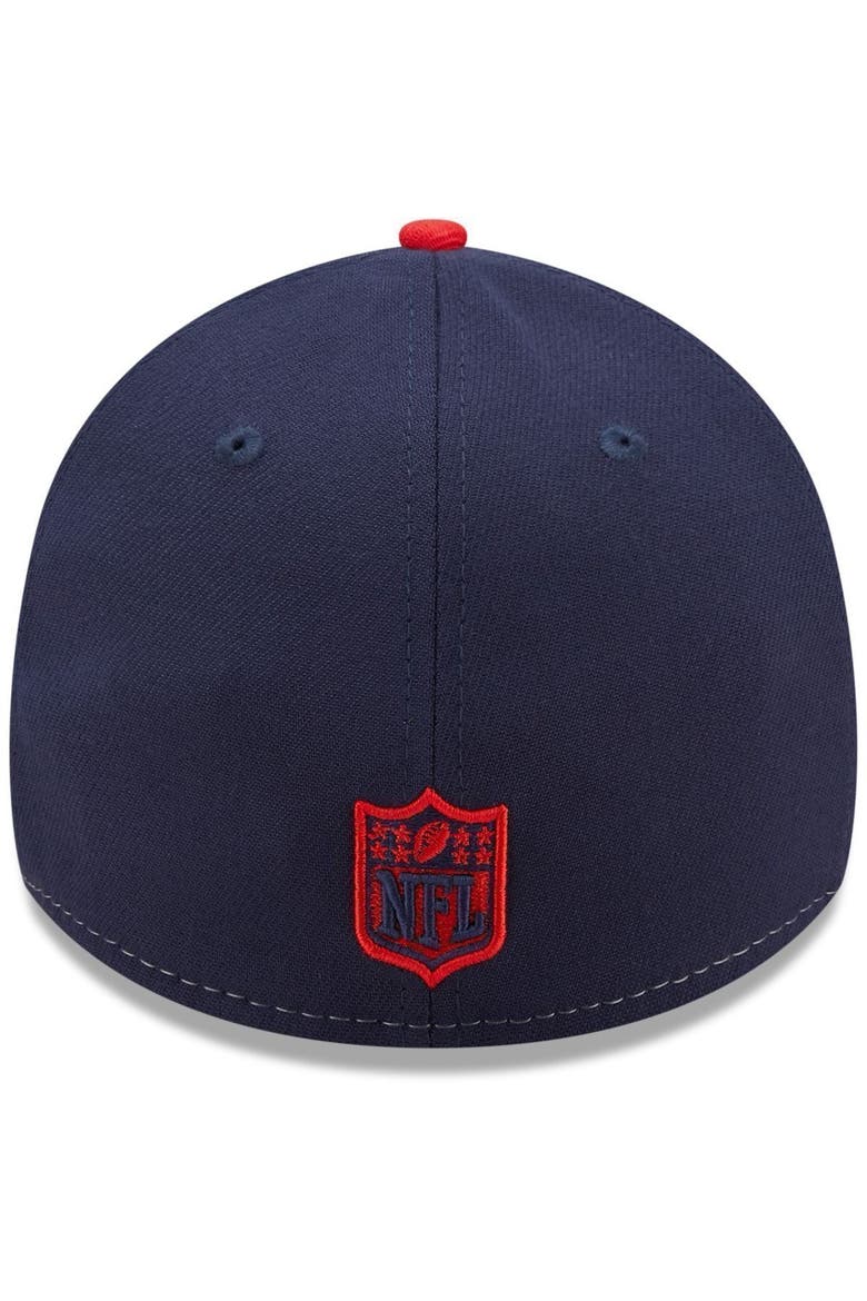 Men's New Era Navy/Red New England Patriots Surge 39THIRTY Flex Hat, Alternate, color, NAVY