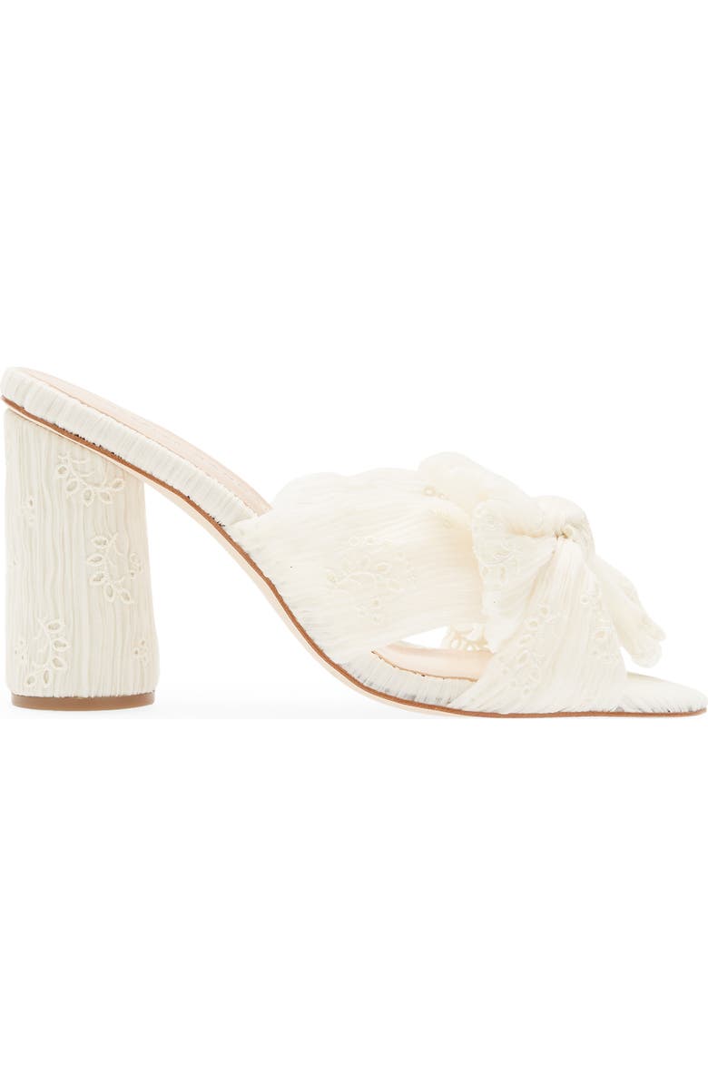 Loeffler Randall Penny Knotted Lamé Sandal, Alternate, color, Pearl Broderie