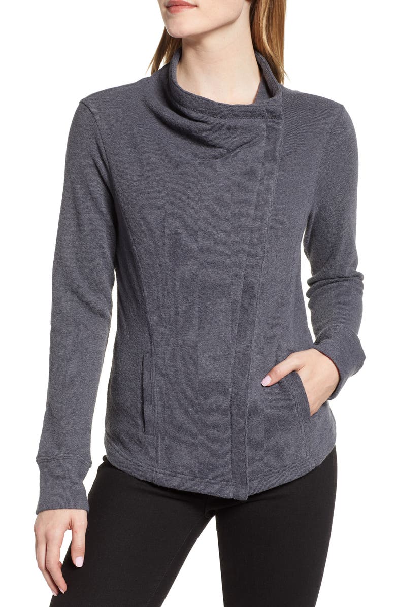 Caslon<sup>®</sup> Knit Moto Jacket, Alternate, color, 