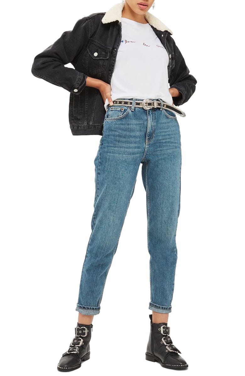 Topshop Mom Jeans, Main, color,